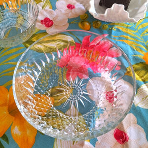 ARCOROC FRANCE VINTAGE SALAD BOWL 1980's Crystal Clear